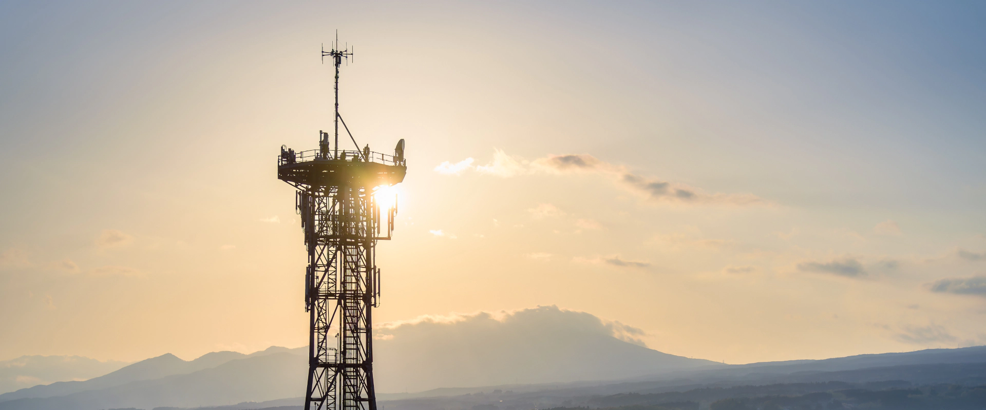 panorama of telecommunication tower